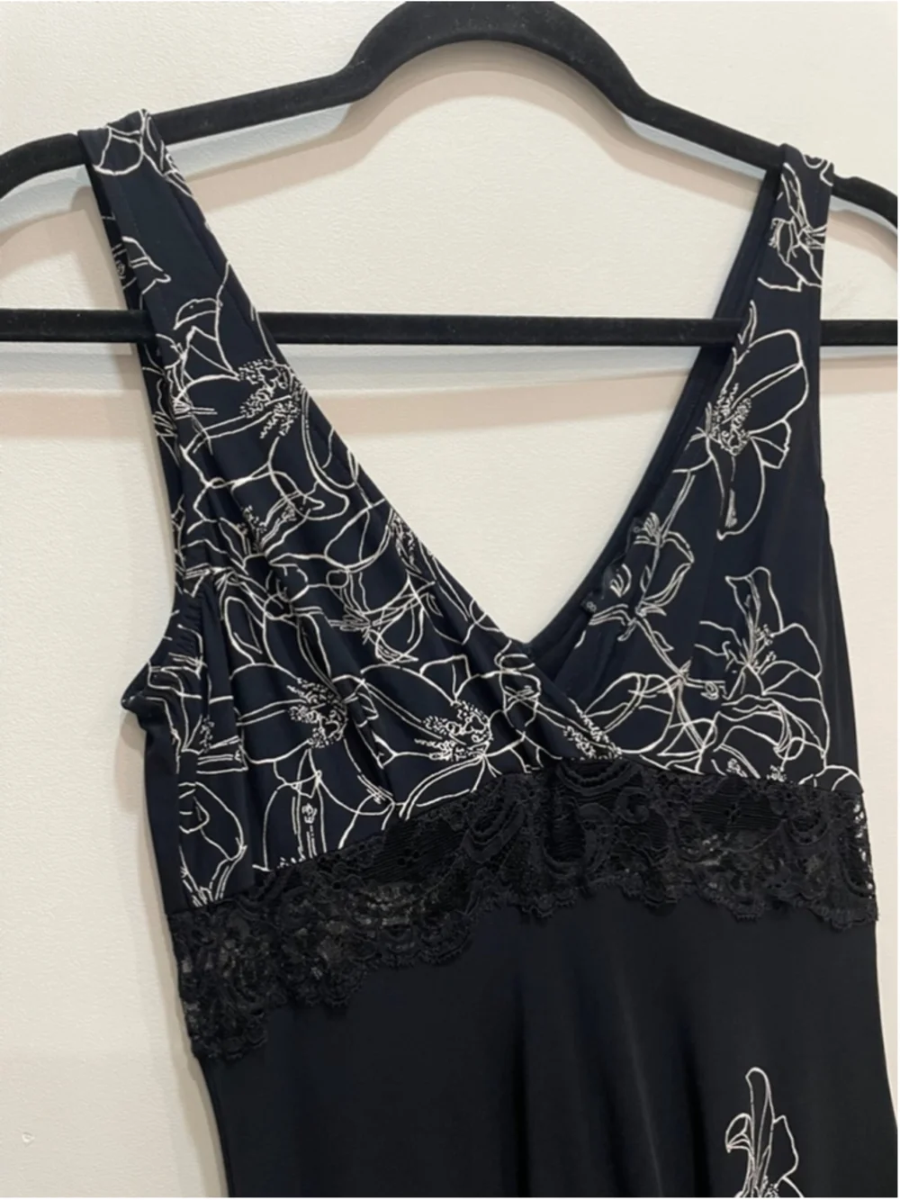 bebe Floral Silk Midi Dress Lace Babydoll Empire Waist Whimsygoth Cocktail S - Picture 2 of 11